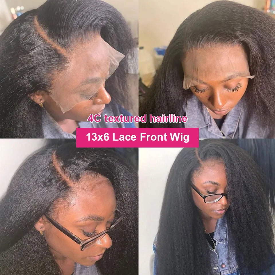 Kinky Straight 13x6 HD Lace Frontal Wig